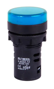 Арматура светосигнальная e.ad22.12.blue ?22мм 12В АС/DC синяя