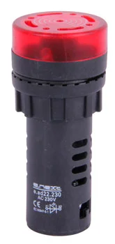 Арматура световозвуковая сигнальная аварийная e.ad22.230.buzzer.red ?22мм 230В АС красная