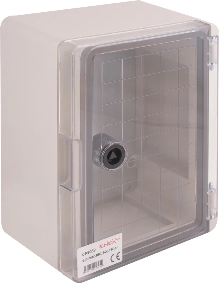 Корпус ударопрочный из АБС-пластика e.plbox.180.240.130.tr, 180х240х130мм, IP65 с прозрачными дверцами