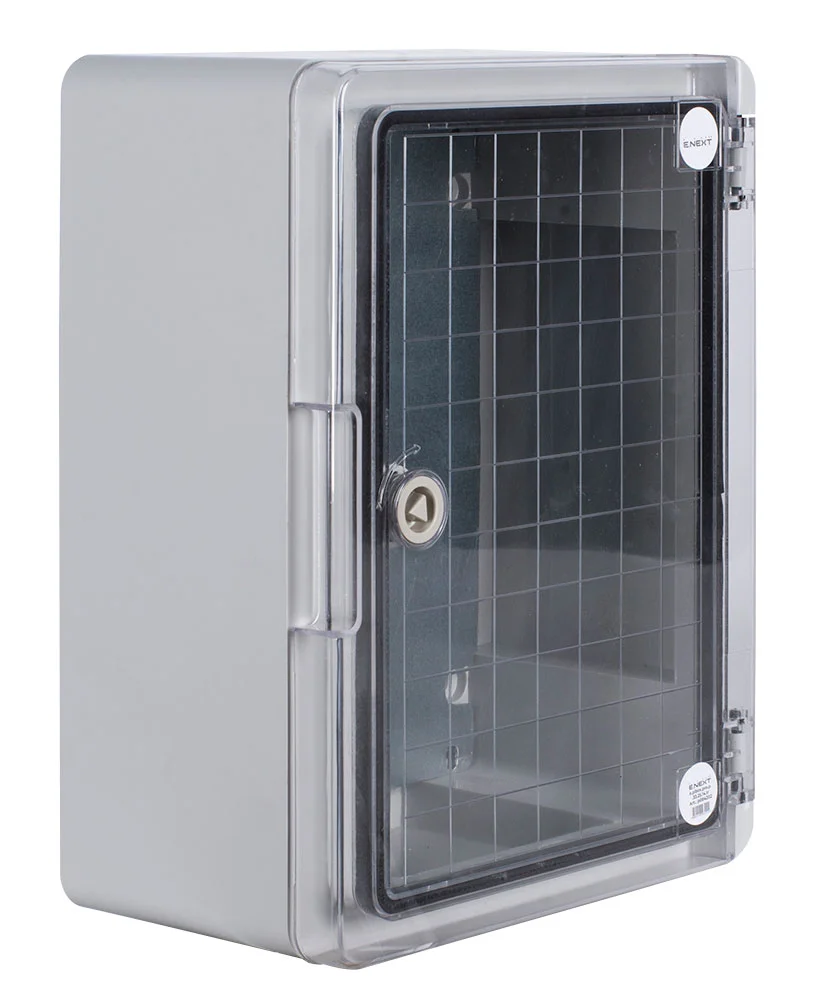 Корпус из ABS-пластика e.plbox.pro.p.40.30.21.tr с прозрачными дверцами 400x300x210мм ІР65