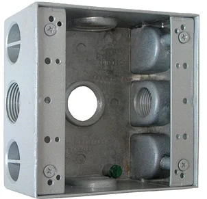 Коробка розподільча (монтажна) металева без кришки e.industrial.pipe.db.thread.4.3/4" з 4 різьбовими вводами 3/4"