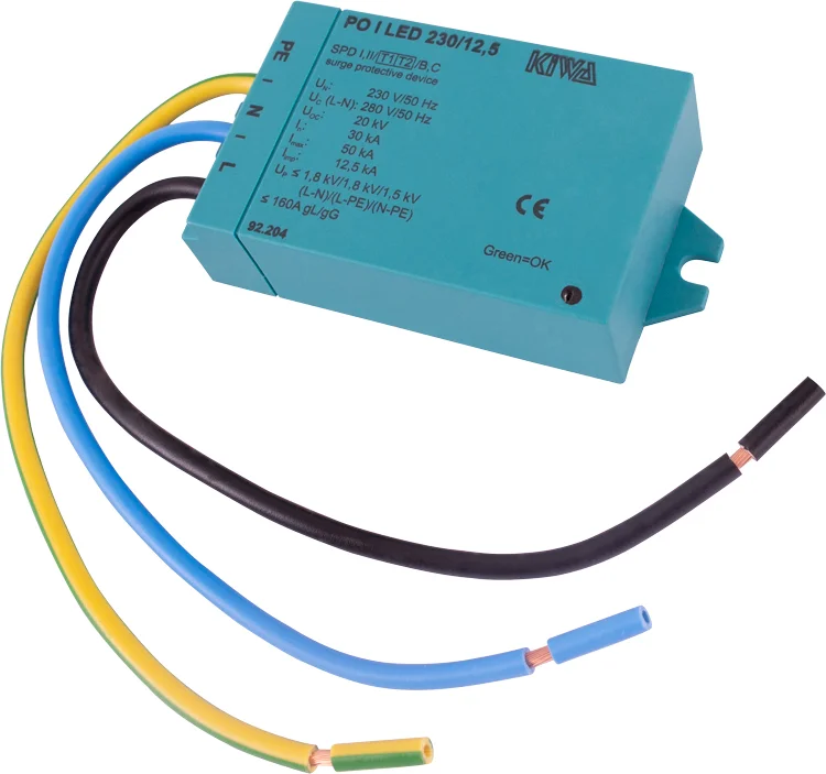 УЗИП e.PO I LED 230V/12,5kA класс I+II+III, 1 полюс + N-PE, для LED освещения