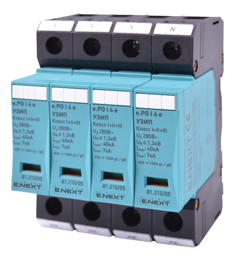 ПЗІП e.PO I 4 e 280V/7kA клас I+II+III, 4 полюси