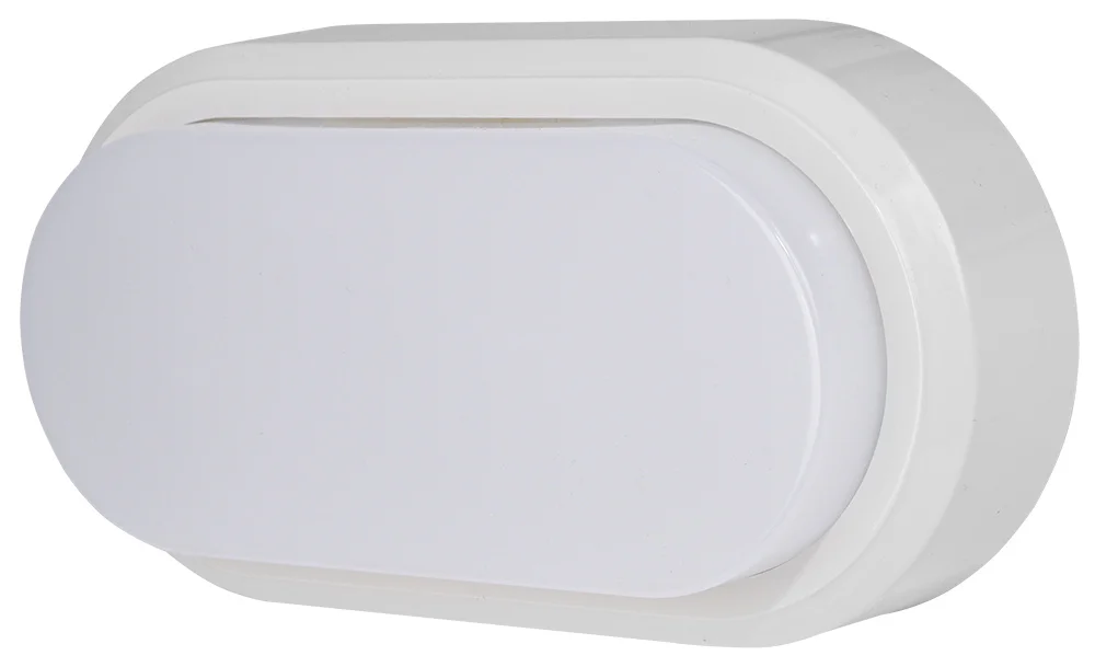 Светильник светодиодный влагозащищённый e.LED.oval.12.6500.white, 12Вт, 6500К, IP54, белый