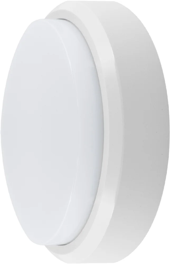 Светильник светодиодный влагозащищённый e.LED.rondo.12.6500.white, 12Вт, 6500К, IP54, белый