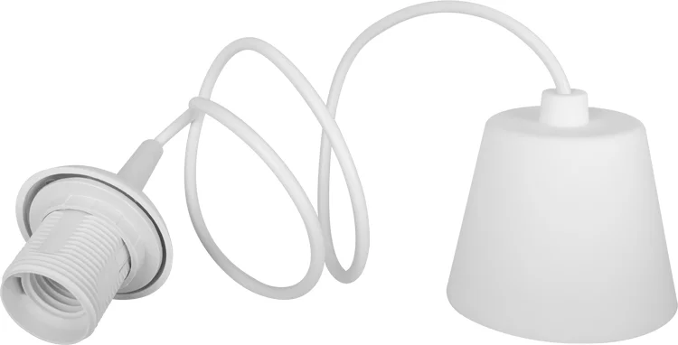 Светильник подвесной e.save.pendant.p11.е27.white, под энергосберегающую лампу Е27, 1м, белый
