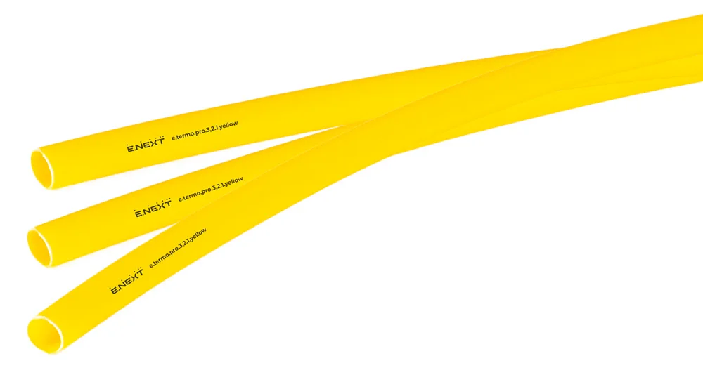 Термоусаживаемая трубка с клеевым слоем e.termo.pro.3,2.1.yellow, 3,2/1, 1м, жёлтая