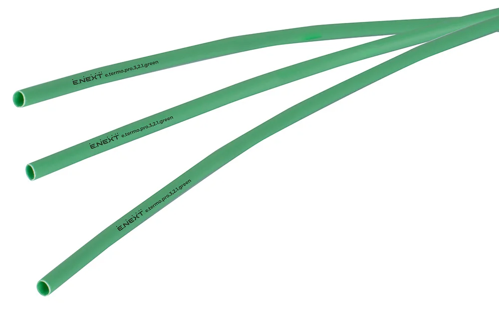 Термоусаживаемая трубка с клеевым слоем e.termo.pro.3,2.1.green, 3,2/1, 1м, зелёная