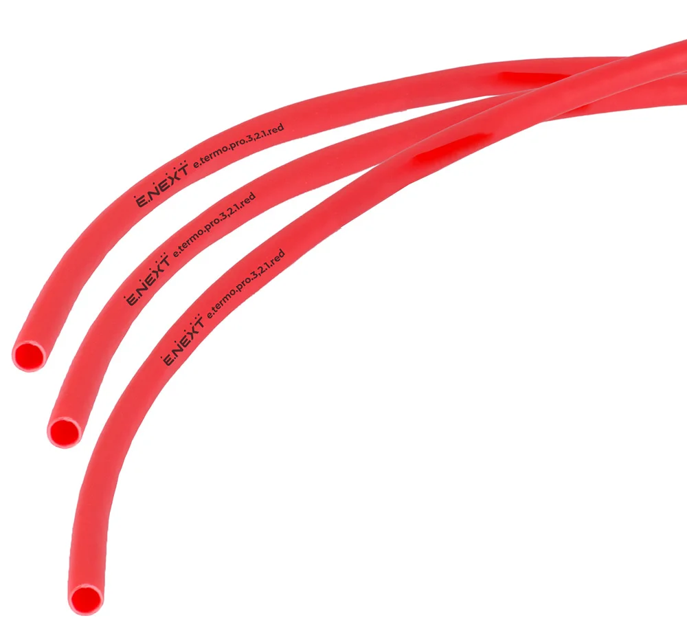 Термоусаживаемая трубка с клеевым слоем e.termo.pro.3,2.1.red, 3,2/1, 1м, красная