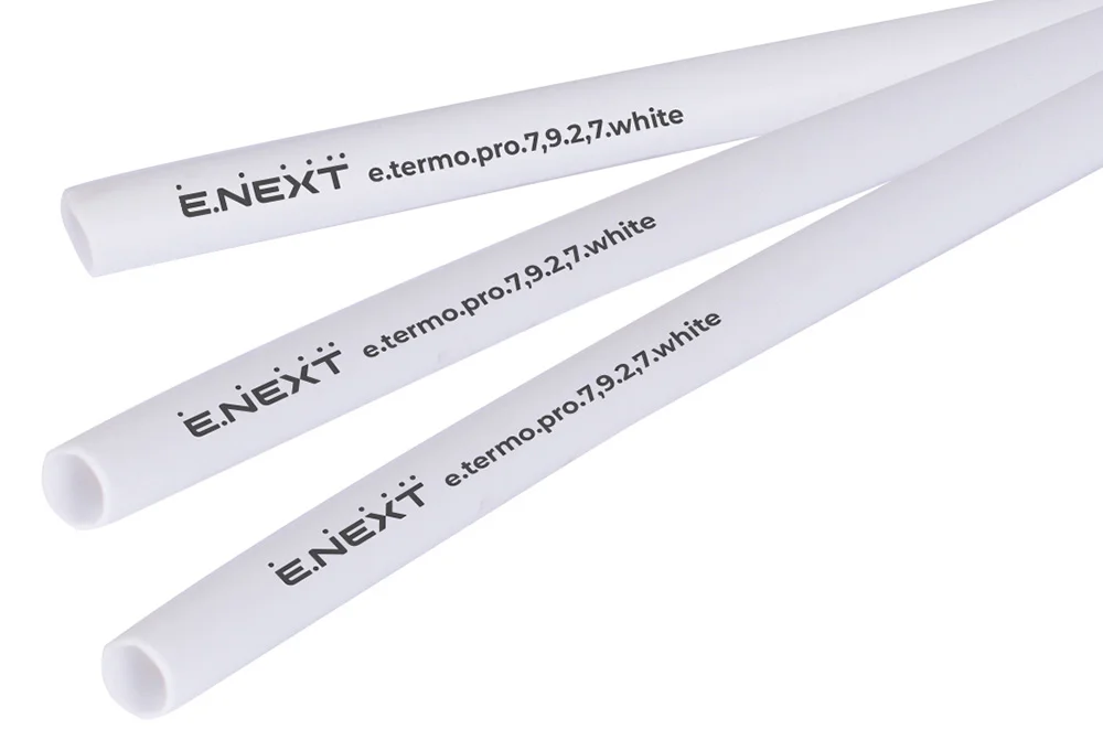 Термоусаджувальна трубка з клейовим шаром e.termo.pro.7,9.2,7.white, 7,9/2,7, 1м, біла