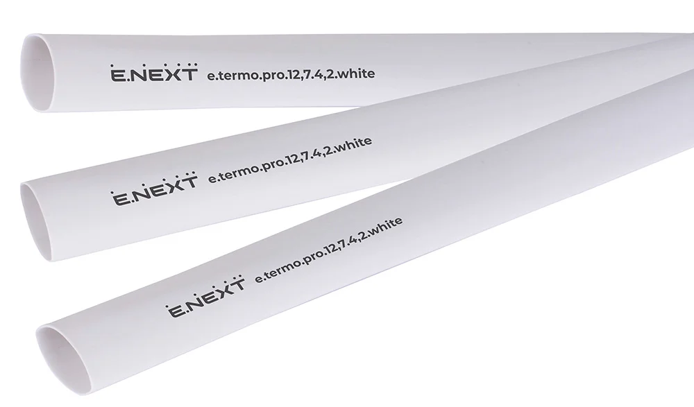 Термоусаживаемая трубка с клеевым слоем e.termo.pro.12,7.4,2.white, 12,7/4,2, 1м, белая