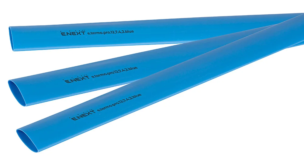 Термоусаджувальна трубка з клейовим шаром e.termo.pro.12,7.4,2.blue, 12,7/4,2, 1м, синя