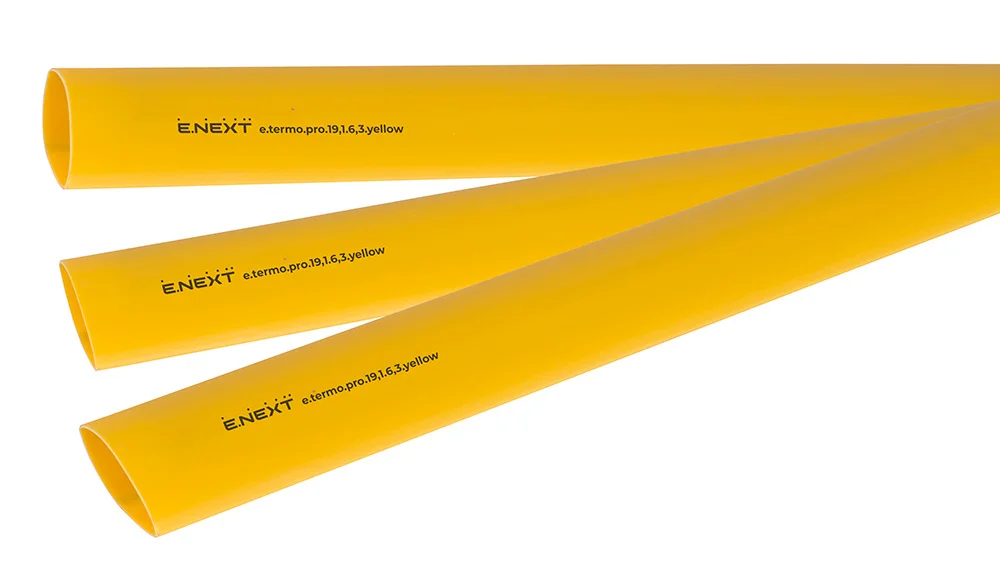 Термоусаджувальна трубка з клейовим шаром e.termo.pro.19,1.6,3.yellow, 19,1/6,3, 1м, жовта