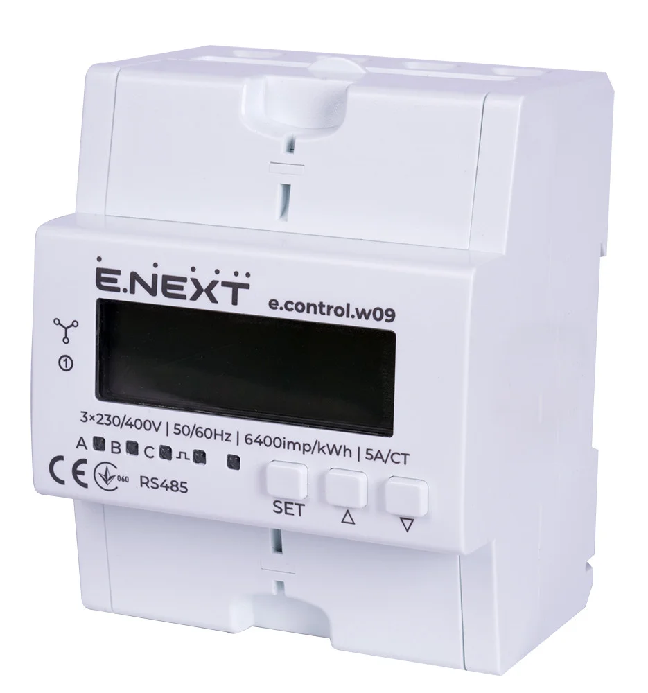 Счётчик трёхфазный e.control.w09 5А/СТ электронный класс 1.0 (некоммц.) RS485