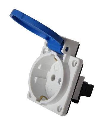 Силовая розетка встраиваемая e.socket.029.8.16, 2Р+Z, 250В, 16А, IP44 Schuko