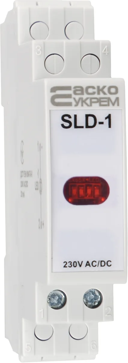 Модульный сигнальный индикатор 230V AC/DC SLD-1 красный