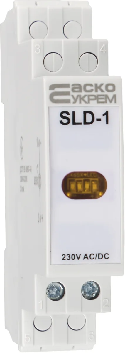 Модульный сигнальный индикатор 230V AC/DC SLD-1  жёлтый