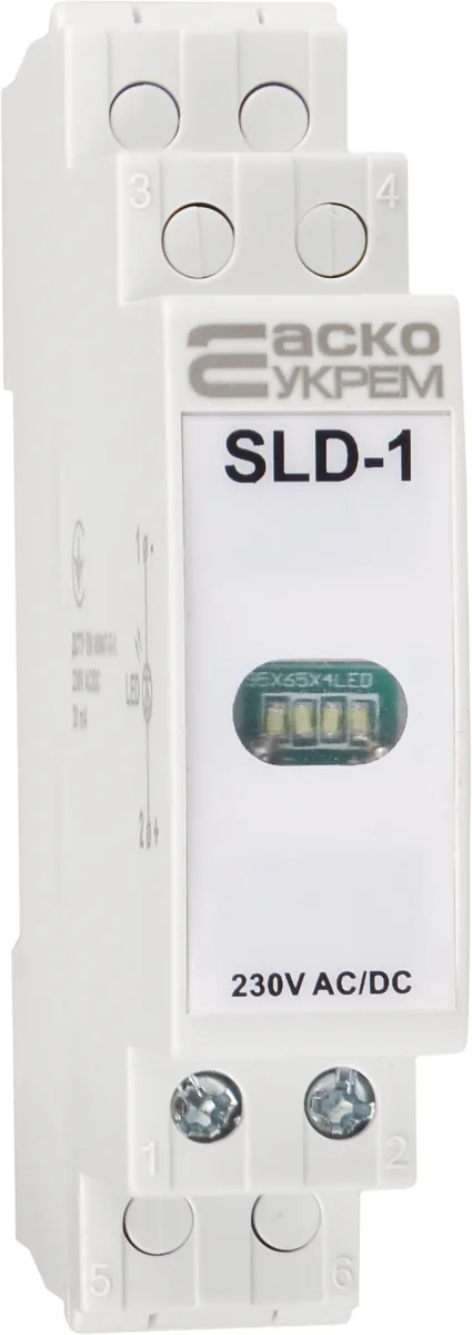 Модульный сигнальный индикатор 230V AC/DC SLD-1 белый