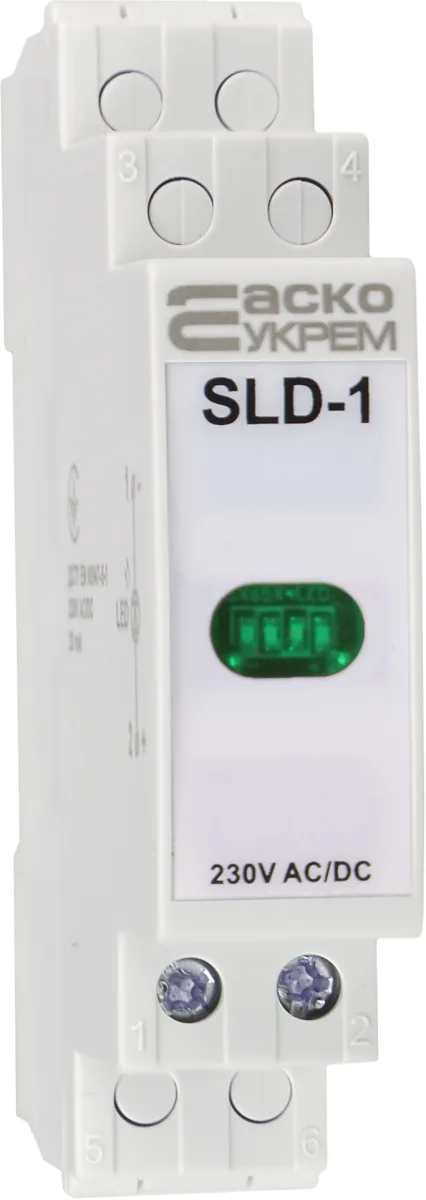 Модульный сигнальный индикатор 230V AC/DC SLD-1 зелёный
