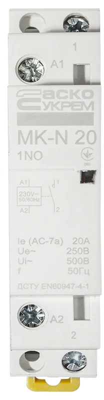 Контактор модульний MK-N 1P 20А 1NO 220В АСКО-УКРЕМ