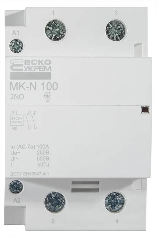 Контактор модульний MK-N 2P 100А 2NO 220В АСКО-УКРЕМ