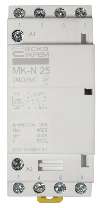 Контактор модульный MK-N 4P 25А 2NO2NC 220В АСКО-УКРЕМ