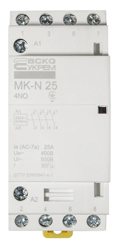Контактор модульный MK-N 4P 25А 4NO 220В АСКО-УКРЕМ