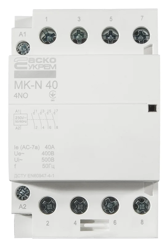 Контактор модульный MK-N 4P 40А 4NO 220В АСКО-УКРЕМ