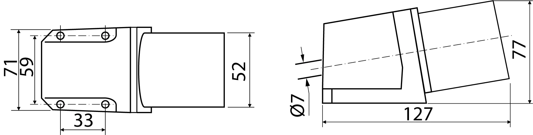 Вилка стационарная ВС 16А/3 2Р+РЕ (513) АСКО-УКРЕМ A0080060001