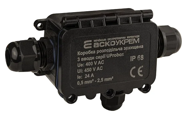 Коробка распределительная защищенная UProbox, 3 ввода, IP68
