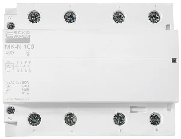 Контактор модульный MK-N 4P 100А 4NO 220В АСКО-УКРЕМ