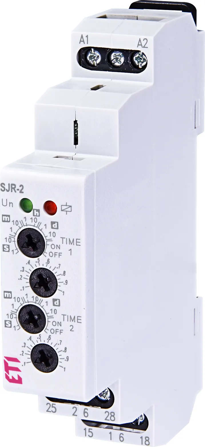 Дворівневе реле часу SJR-2 UNI 12-240V AC/DC 2×16А, ETI (Словенія)