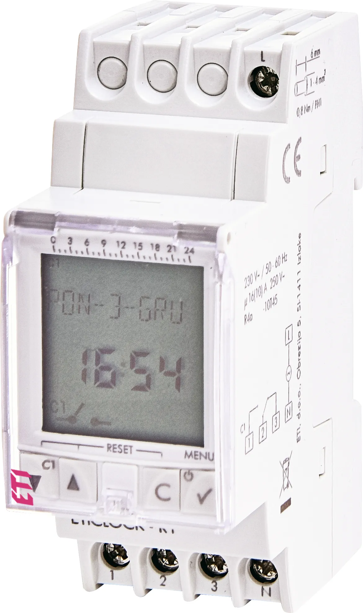 Цифровий таймер ETICLOCK-R1 230V/AC 16А, ETI (Словенія)