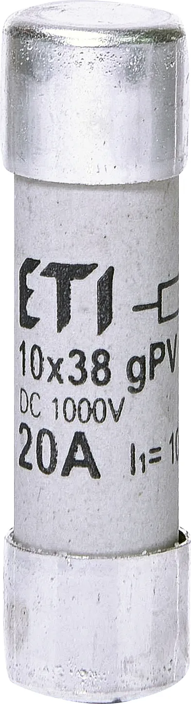Запобіжник циліндричний CH10x38 gPV 20A 1000V DC ETI 2625108