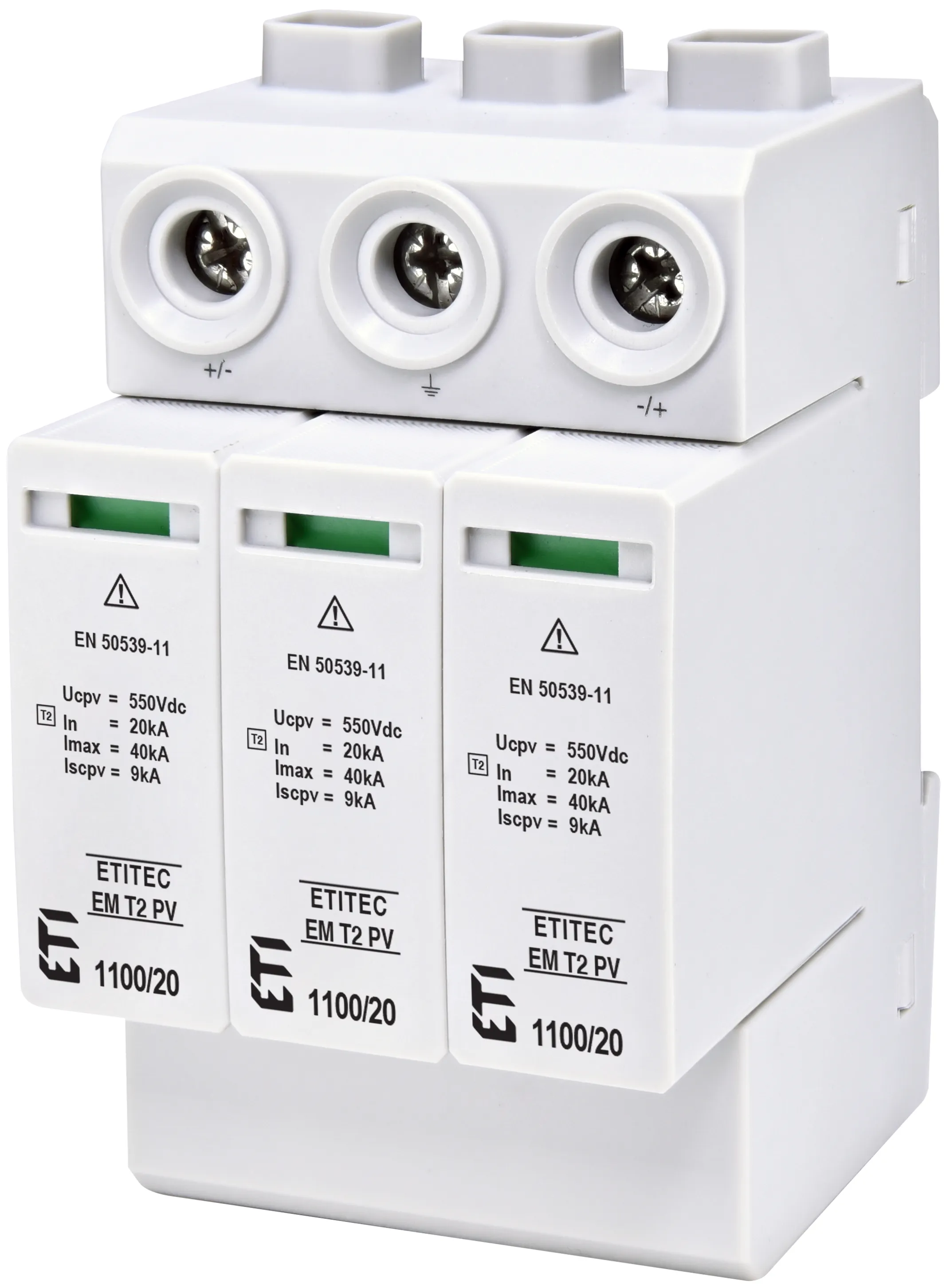 Обмежувач перенапруги ETI ETITEC EM T2 PV 1100/20 Y (для PV систем)