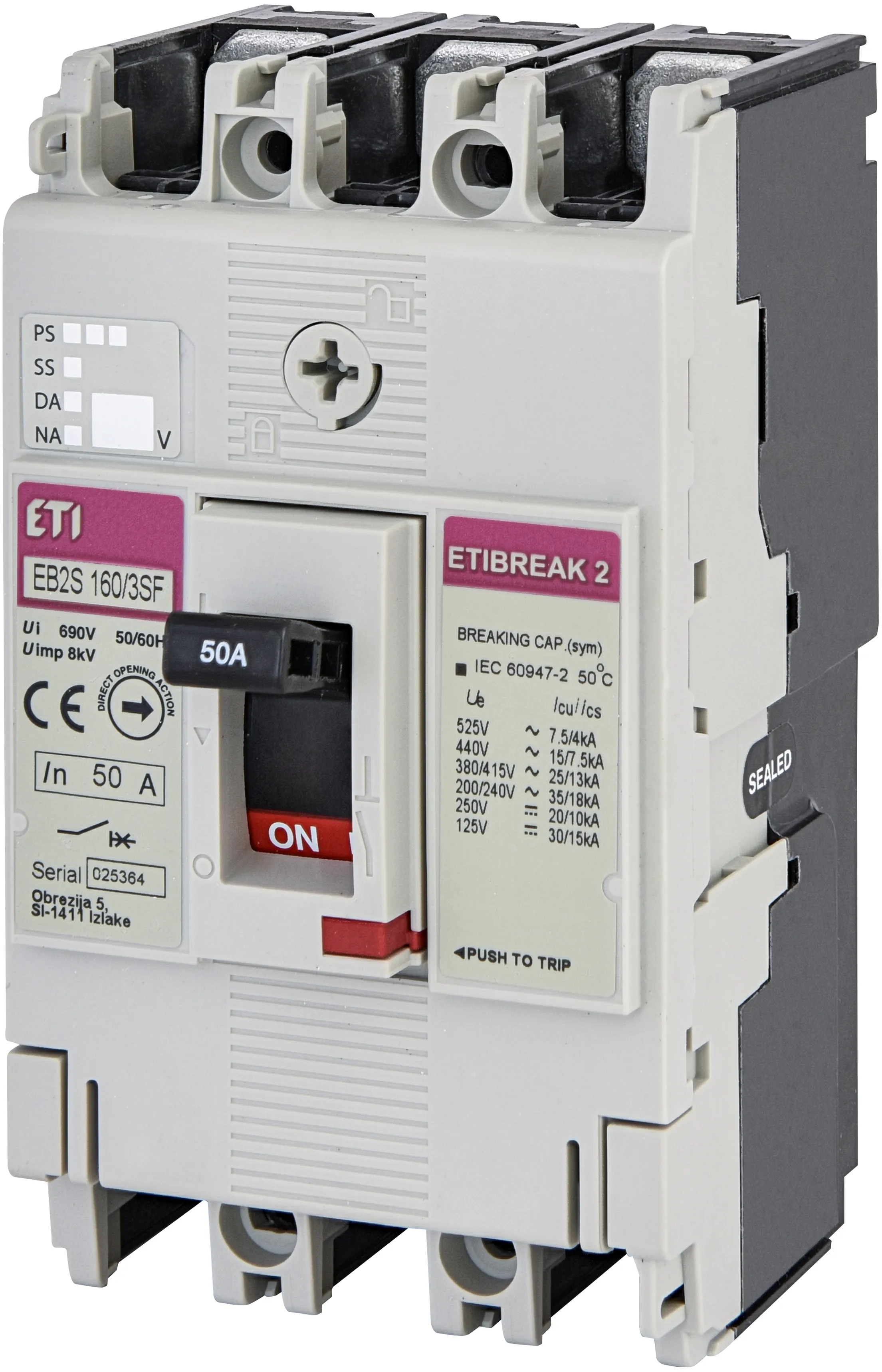 ETI EB2S 160/3SF 50А