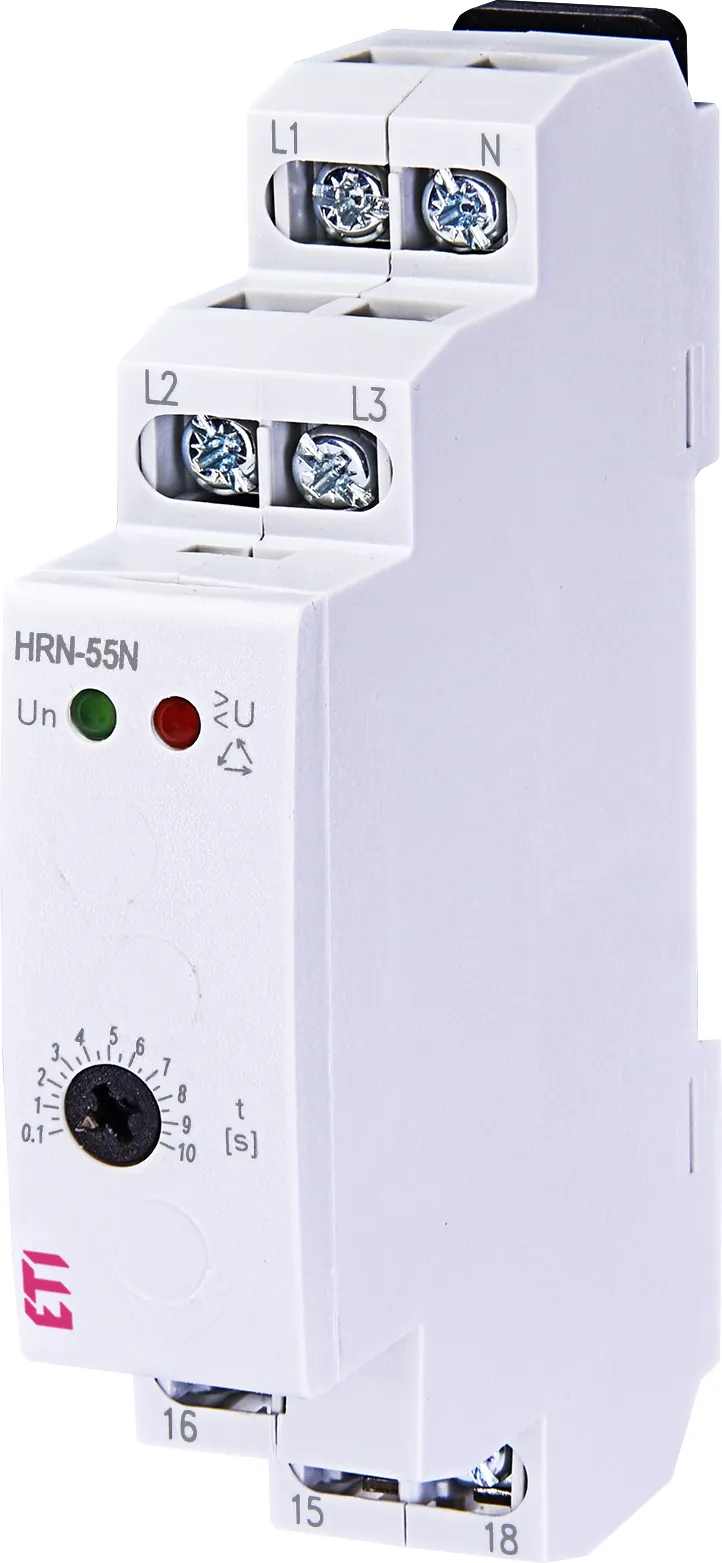Реле контроля фаз ETI HRN-55N (3-фазное, регулируемый порог, DIN-рейка)