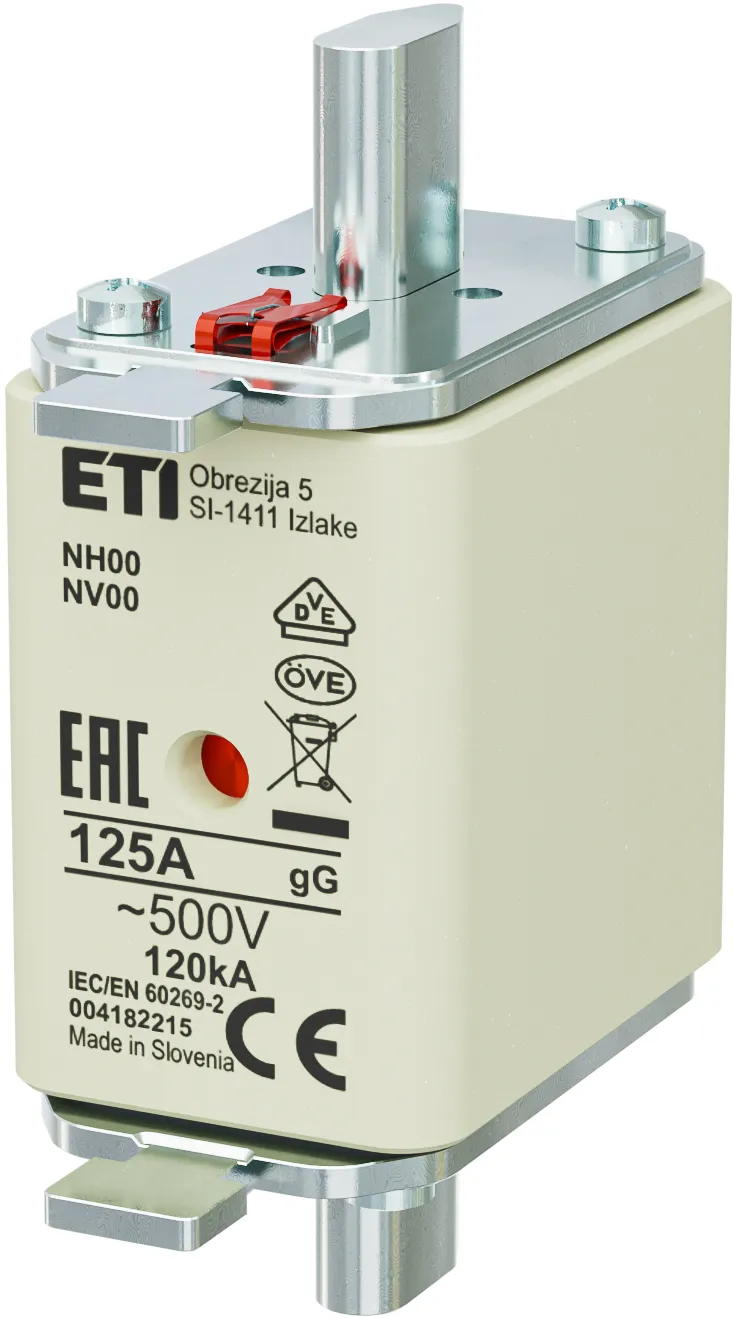Плавкая вставка ETI NH-00/gG 125A (NH 00, 125 А, gG)