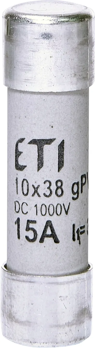 Плавкая вставка ETI CH 10x38 gPV 15A (10×38 мм, gPV, DC 1000В)
