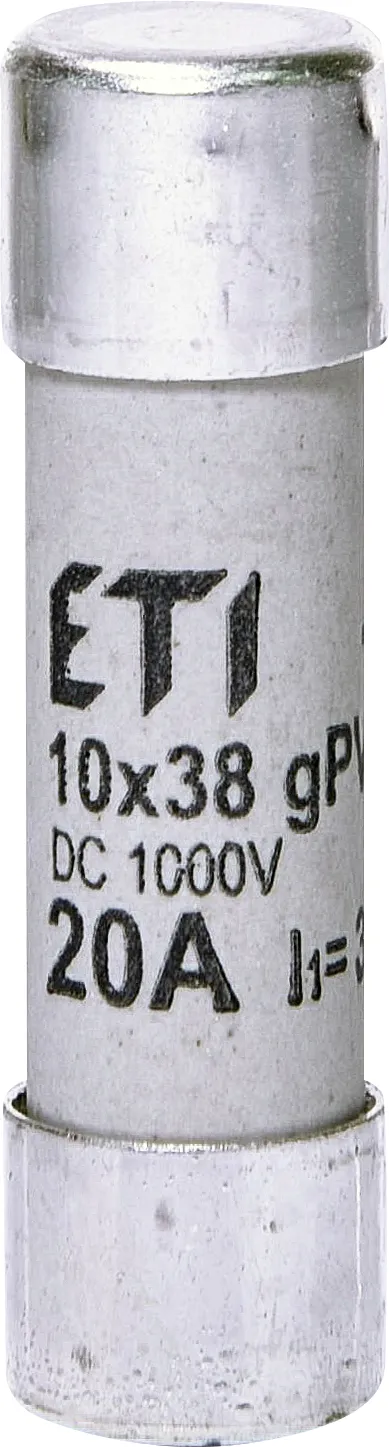 Плавкая вставка ETI CH 10x38 gPV 20A (10×38 мм, gPV, DC 1000В)