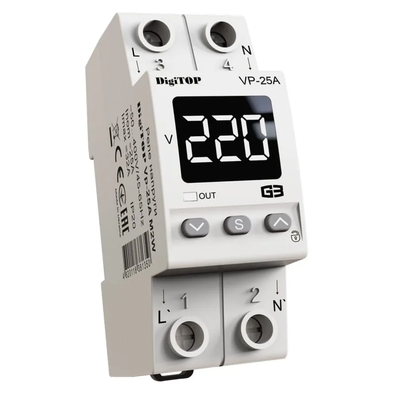 Реле напруги DigiTOP VP-25A M2W