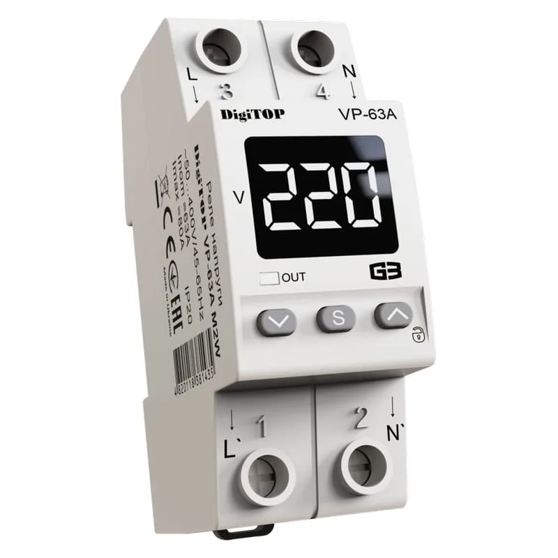 Реле напруги DigiTOP VP-63A M2W