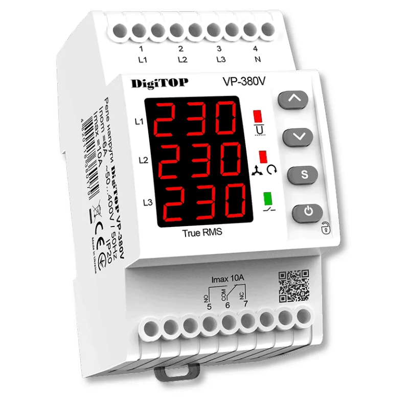 Трифазне реле напруги DigiTOP VP-380V