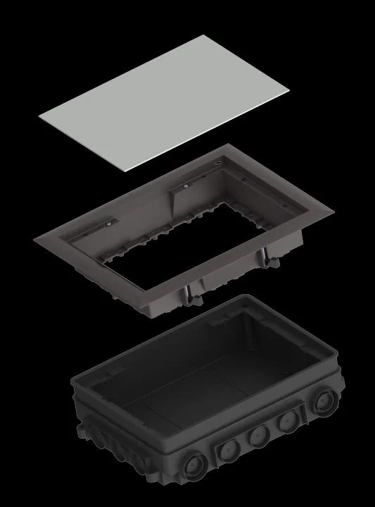 Рамка KOPOS PP 80/K-5_LB для корпуса KUP 80 подлогового люка, алюминий, серая