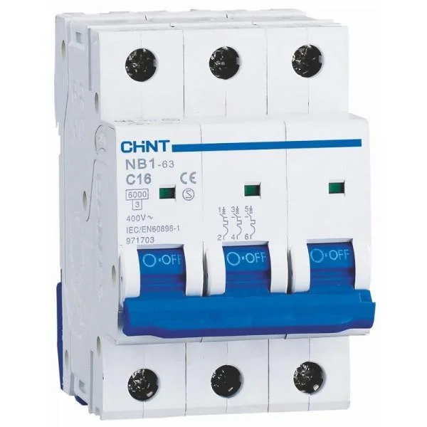 Автоматический выключатель Chint NB1-63 3P C25 6kA DB