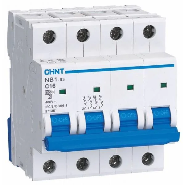 Автоматический выключатель Chint NB1-63 4P C63 6kA DB