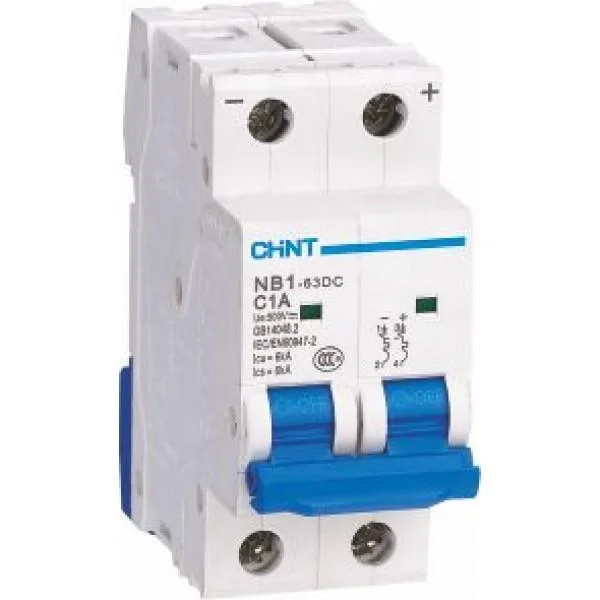 Автоматичний вимикач Chint NB1-63DC 2P C10A DC500V 6KA