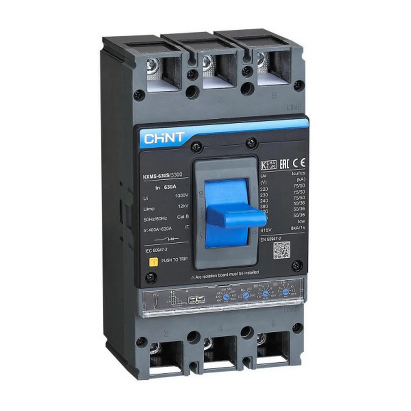 Автоматический выключатель Chint NXMS-630S 630A 3P 50kA