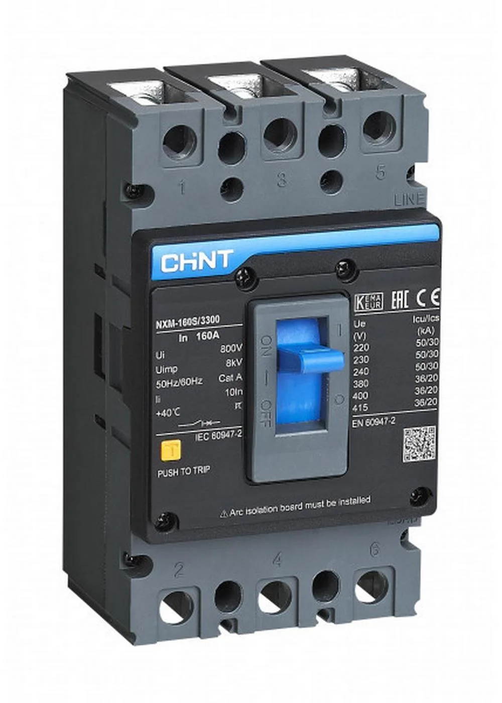 Автоматический выключатель Chint NXM-160S/3300 160A 3P 36кА