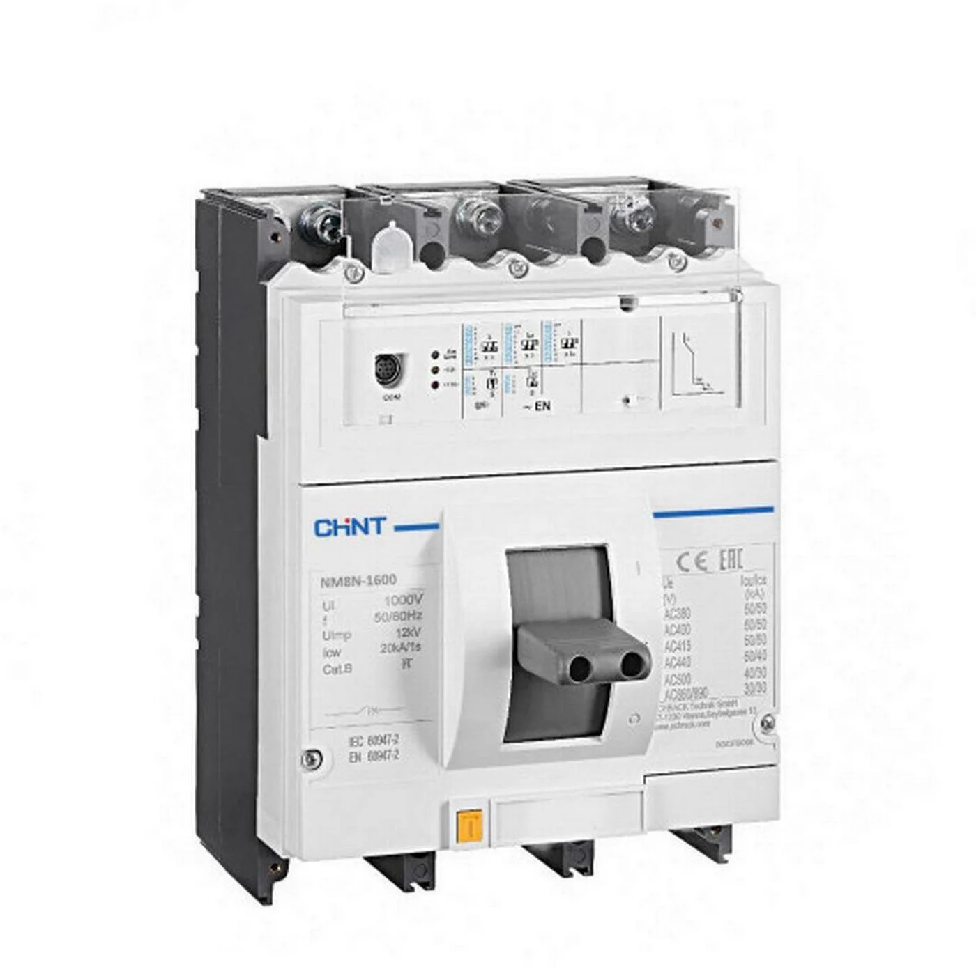 Автоматический выключатель в литом корпусе Chint NM8N-1600S EN 1000A 3P 50kA